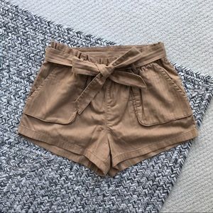 Garage - High-Rise Paperbag Pull-Up Shorts w/ Belt